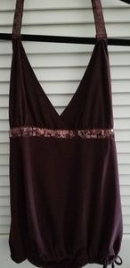 Prada brown top w/ brown sequin detail. Never worn